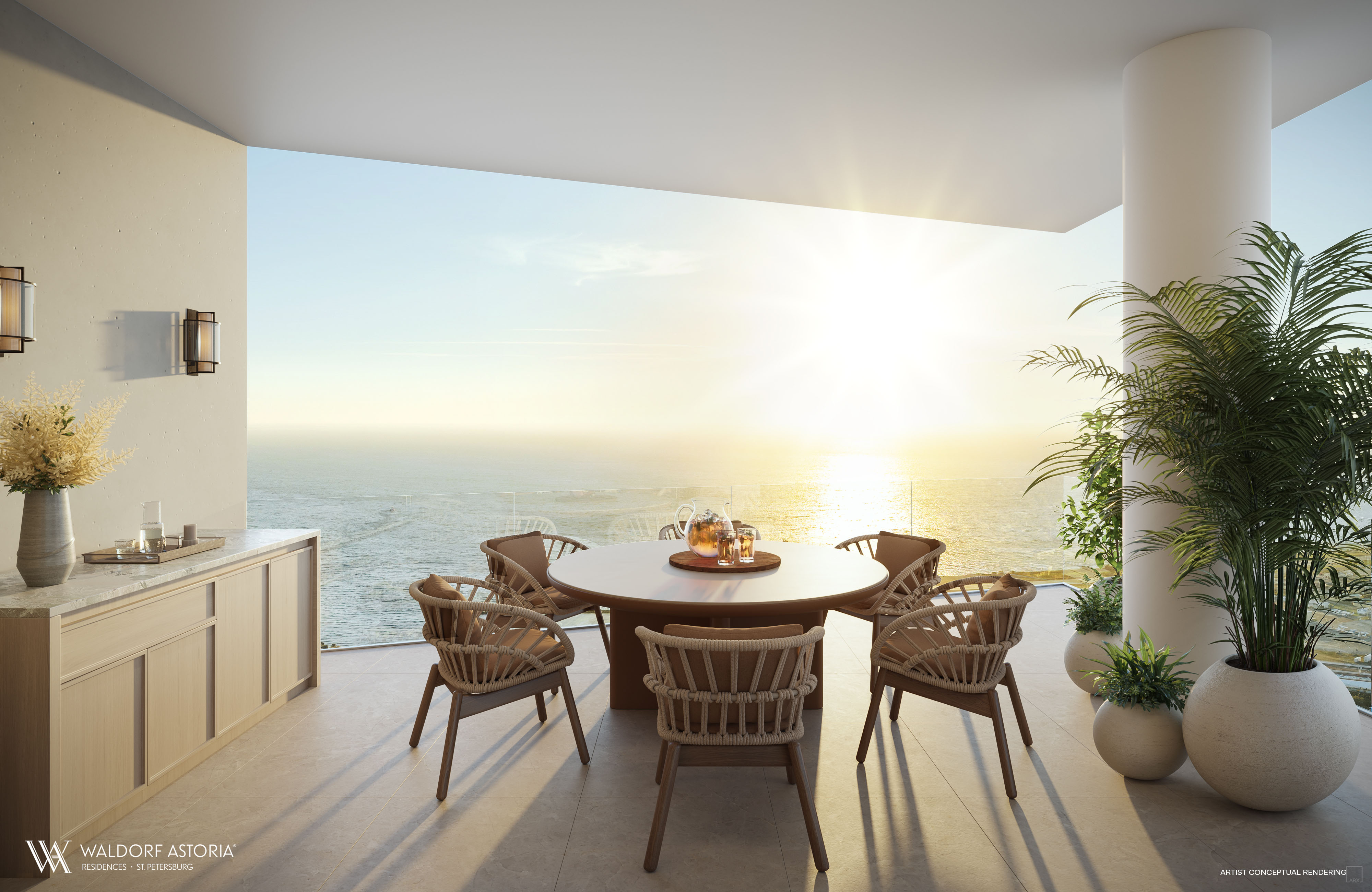 Waldorf Astoria St Petersburg bayfront terrace